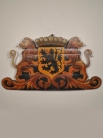 Винтажный бельгийский деревянный герб / Vintage Belgian Armorial Crest