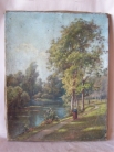 Античная картина, пейзаж / Antique Landscape Painting