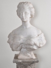 Античный итальянский мраморный бюст девушки, ручная работа / Antique Italian Hand Carved Marble Bust