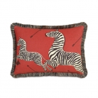 Le Zebre Rouge Pillow / Декоративная подушка из красной ткани "ЗЕБРА"
