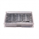 Большая прозрачная коробка Matchbox с матовыми серебристыми салфетками / Grand Matbox Clear Silver L