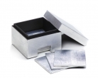 Коробка с набором подставок в серебряном цвете для стеклянных бокалов  / Coastbox Silver Leaf Silver