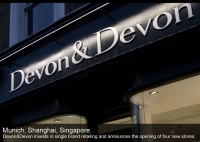 Munich, Shanghai, Singapore. Devon & devon invests in single brand retailing and announces the opening of four new stores