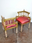 Античные деревянные французские кресла тет-а-тет / Antique French Wooden Tête à Tête Chairs