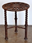 Античный французский железный столик / Iron Vent Cover Table