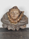 Античный испанский деревянный ангел / Antique Spanish Wooden Angel Head with Wings