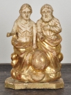 Античная португальская деревянная статуя Петра и Павла / Antique Wooden Statue of Saint Peter and Pa