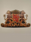 Винтажный бельгийский деревянный герб / Vintage Belgian Armorial Crest