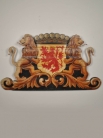 Винтажный бельгийский деревянный герб / Vintage Belgian Armorial Crest