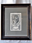 Античная гравюра, малый бюст / Antique Etching of a Male Bust