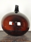 Античный французский стеклянный бутыль янтарного цвета / Antique Amber Demijohn