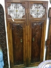 Пара античных испанских дверей ручной  работы / Pair of Antique Spanish Pine & Walnut Hand Carved Wo