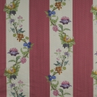 RAVELLO LAMPAS / Ткань для интерьера, Колониальная коллекция / Цветочные гирлянды с полосой