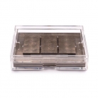 Большая прозрачная коробка Matchbox с матовыми серо-коричневыми салфетками / Grand Matchbox Clear Si
