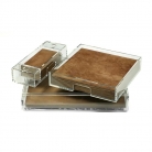 Прозрачная Коробка Matchbox в отделке из искусственной кожи  цвет латунь  / Matbox Clear Vintage Bra