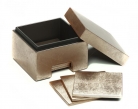 Коробка с набором подставок в цвете тауп для стеклянных бокалов / Coastbox Silver Leaf Taupe