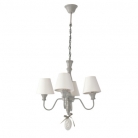 Suspension 4 lights angel medallion, cream color / Люстра из  4-х плафонов, кремового цвета