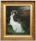 Портрет "Леди в белом", Америка, 1849-1908г.г.